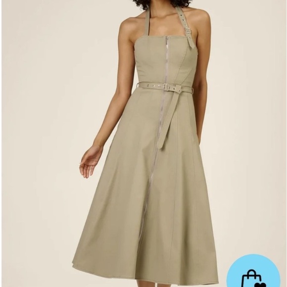 NICHOLAS Dresses & Skirts - NICHOLAS Delilah Buckle Cotton Blend Twill Halter Dress. Price is firm!
